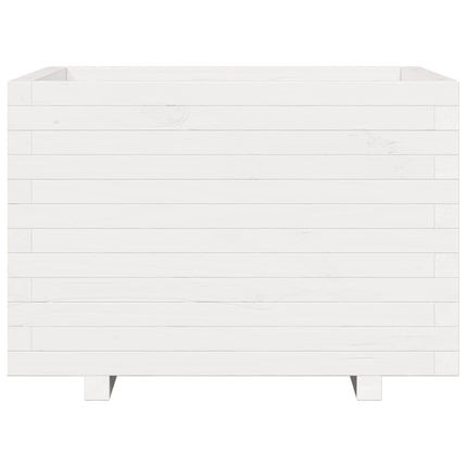 Odlingslåda vit 70x70x49,5 cm massiv furu