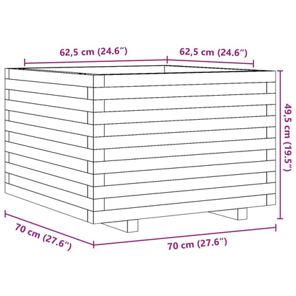 Odlingslåda 70x70x49,5 cm impregnerat furu