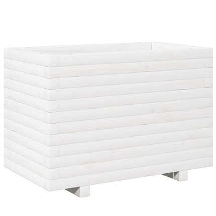 Odlingslåda vit 70x40x49,5 cm massiv furu