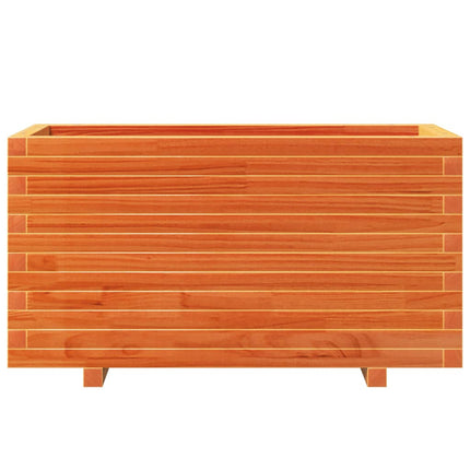 Odlingslåda vaxbrun 90x40x49,5 cm massiv furu