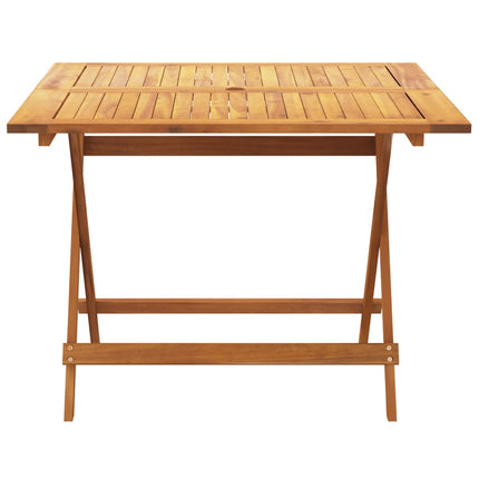 Matgrupp för trädgården 5 delar beige tyg och massivt trä