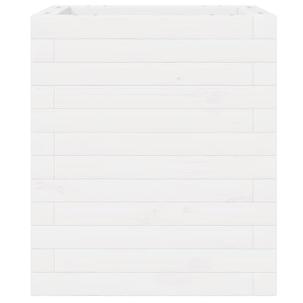 Odlingslådor vit 40x40x46 cm massiv furu
