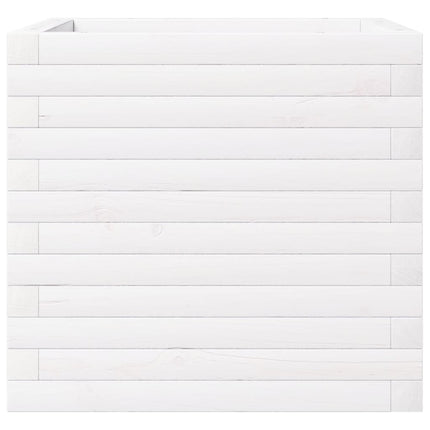 Odlingslådor vit 50x50x46 cm massiv furu