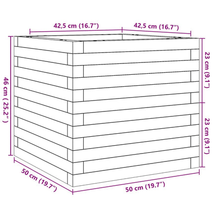 Odlingslåda 50x50x46 cm massivt douglasträ