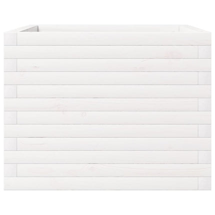 Odlingslåda vit 60x60x46 cm massiv furu