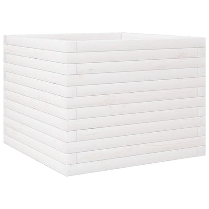 Odlingslåda vit 60x60x46 cm massiv furu