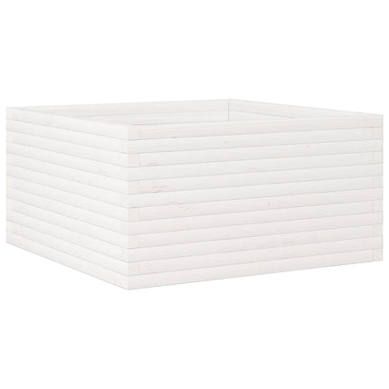Odlingslåda vit 90x90x46 cm massiv furu