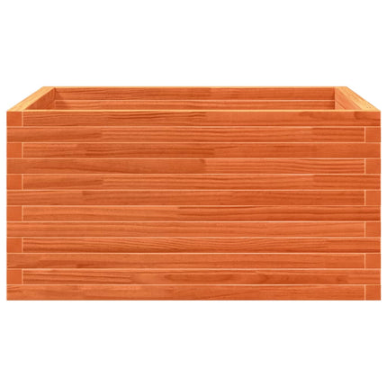 Odlingslåda vaxbrun 90x90x46 cm massiv furu