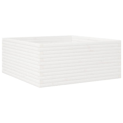 Odlingslåda vit 110x110x46 cm massiv furu
