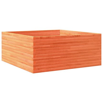 Odlingslåda vaxbrun 110x110x46 cm massiv furu