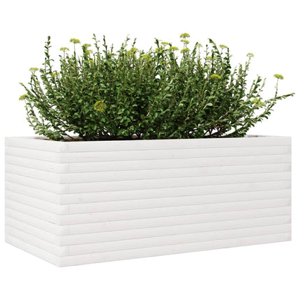 Odlingslåda vit 110x60x46 cm vit massiv furu