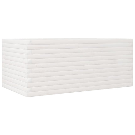 Odlingslåda vit 110x60x46 cm vit massiv furu