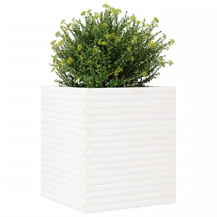 Odlingslåda vit 60x60x68,5 cm massiv furu