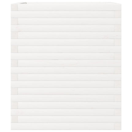 Odlingslåda vit 60x60x68,5 cm massiv furu