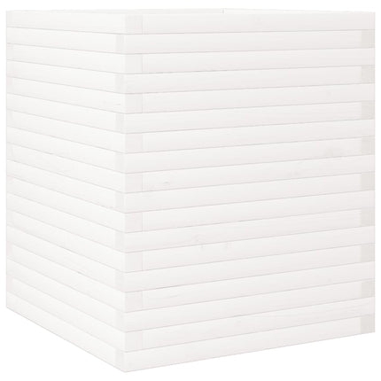 Odlingslåda vit 60x60x68,5 cm massiv furu