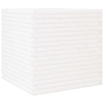 Odlingslåda vit 70x70x68,5 cm massiv furu