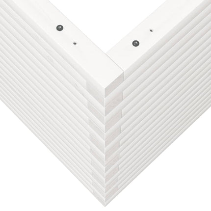 Odlingslåda vit 70x70x68,5 cm massiv furu