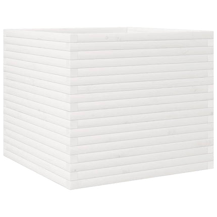 Odlingslåda 80x80x68,5 cm vit massiv furu