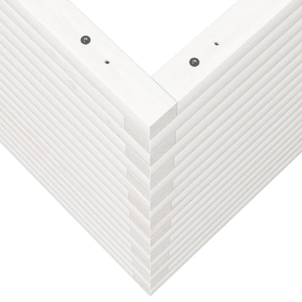Odlingslåda 80x80x68,5 cm vit massiv furu