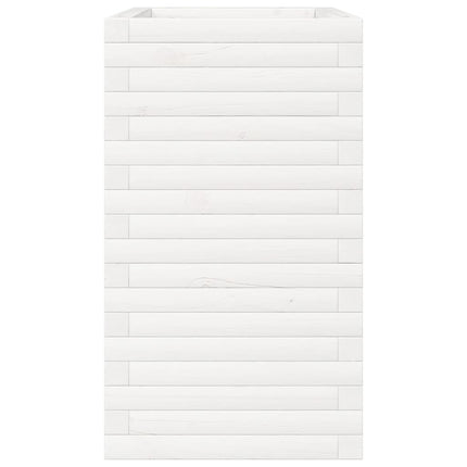 Odlingslåda vit 70x40x68,5 cm massiv furu
