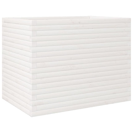 Odlingslåda vit 90x60x68,5 cm massiv furu
