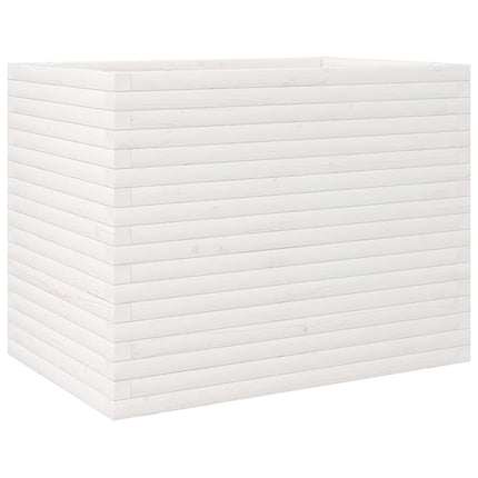 Odlingslåda vit 90x60x68,5 cm massiv furu