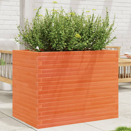 Odlingslåda vaxbrun 90x60x68,5 cm massiv furu