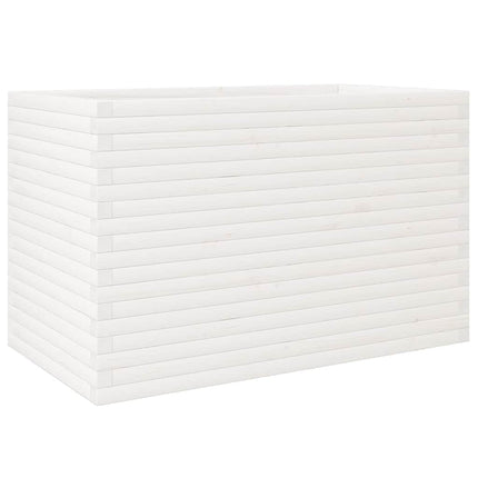 Odlingslåda vit 110x60x68,5 cm massiv furu