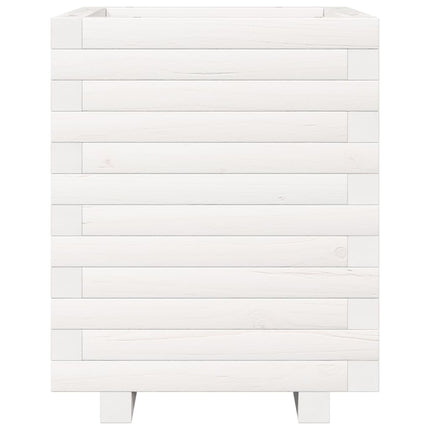 Odlingslådor vit 40x40x49,5 cm massiv furu
