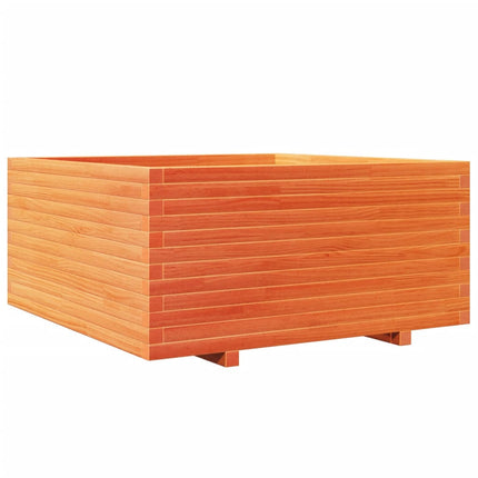 Odlingslåda vaxbrun 100x100x49,5 cm massiv furu