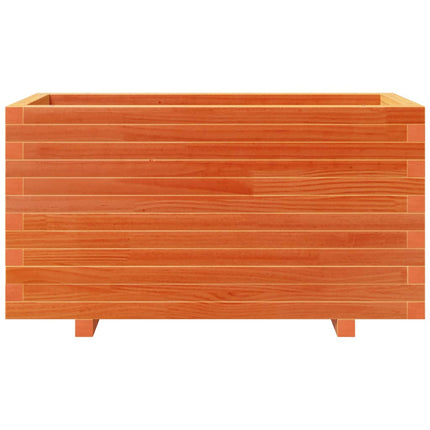 Odlingslåda vaxbrun 90x40x49,5 cm massiv furu