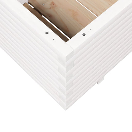 Odlingslåda vit 110x60x49,5 cm massiv furu