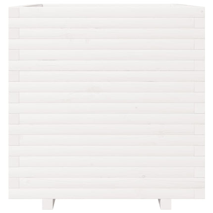 Odlingslåda vit 70x70x72,5 cm massiv furu