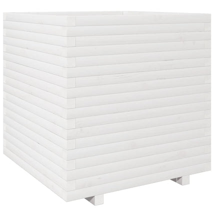 Odlingslåda vit 70x70x72,5 cm massiv furu