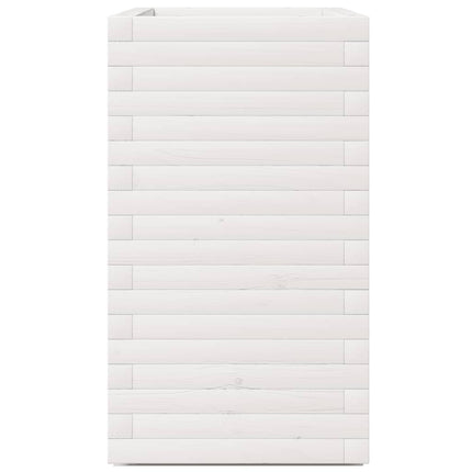 Odlingslåda vit 70x40x72,5 cm massiv furu