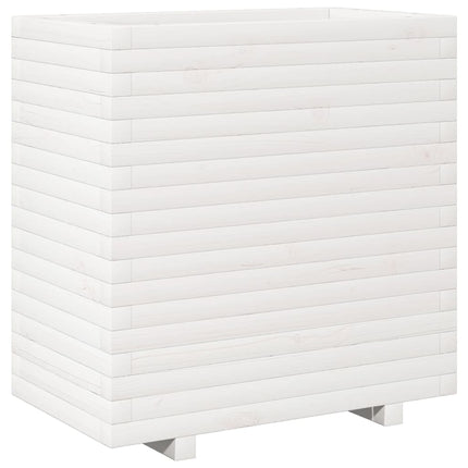Odlingslåda vit 70x40x72,5 cm massiv furu
