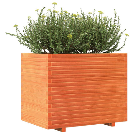 Odlingslåda vaxbrun 90x60x72,5 cm massiv furu