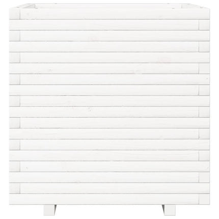 Odlingslåda 70x70x72 cm vit massiv furu