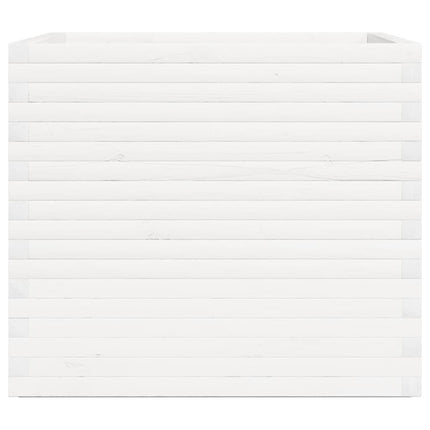 Odlingslåda 80x80x72 cm vit massiv furu
