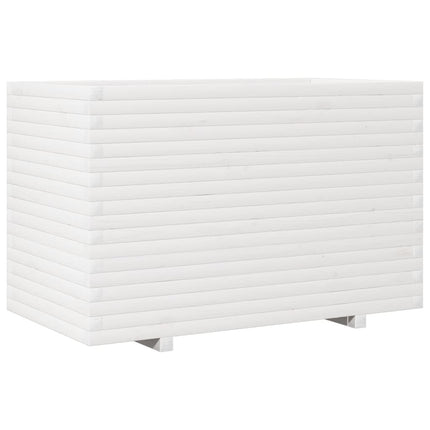 Odlingslåda 110x60x72 cm vit massiv furu