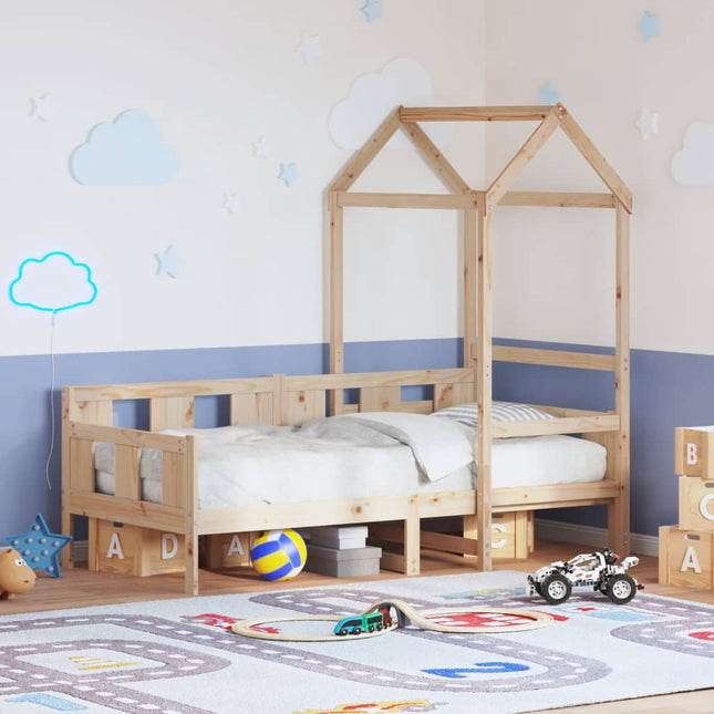 Dagbädd Med Tak Massiv Furu