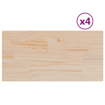 Bordsskivor 4 st 90x45x1,7 cm rektangulär massiv furu