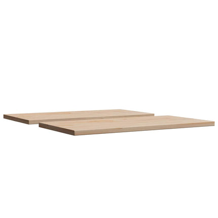 Bordsskivor 2 st 90x45x2,5 cm rektangulär massiv furu