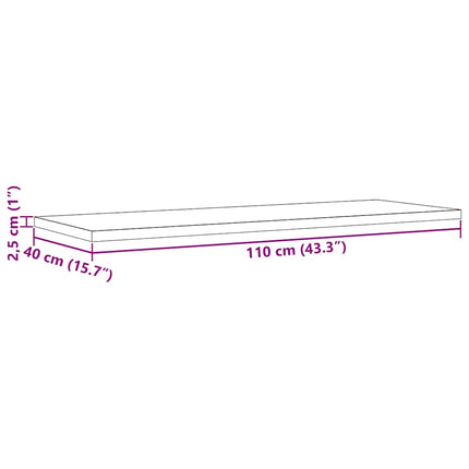 Bordsskiva 110x40x2,5 cm rektangulär massiv furu
