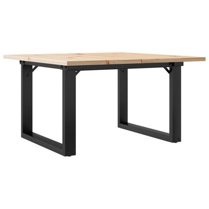 Soffbord O-ram 60x60x40 cm massiv furu och stål