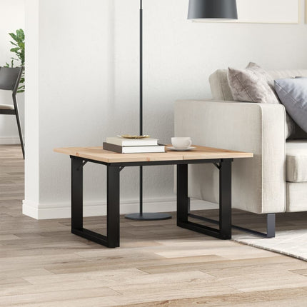 Soffbord O-ram 60x60x40 cm massiv furu och stål