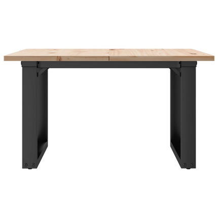 Soffbord O-ram 60x60x40 cm massiv furu och stål