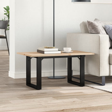 Soffbord O-ram 80x50x40 cm massiv furu och stål