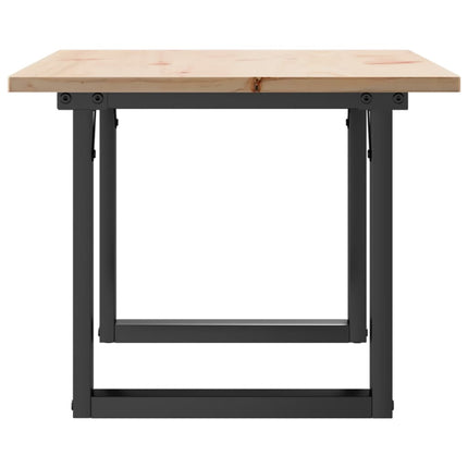 Soffbord O-ram 80x50x40 cm massiv furu och stål