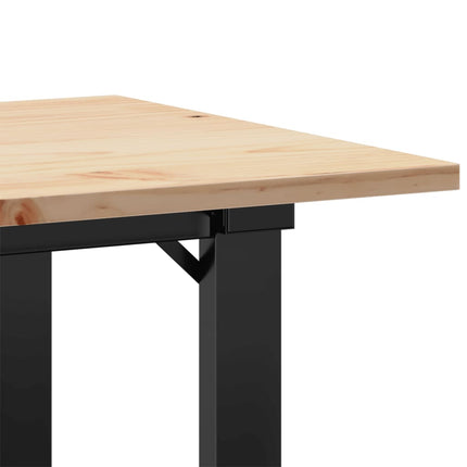 Soffbord O-ram 80x50x40 cm massiv furu och stål